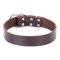 Brown Leather Dog Collar "Calm Walk" FDT Artisan