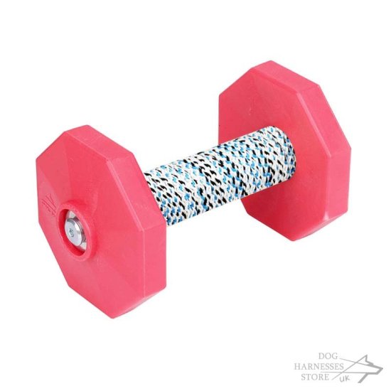 IGP Dog Dumbbell with Red Weight Plates, 650 g - Click Image to Close