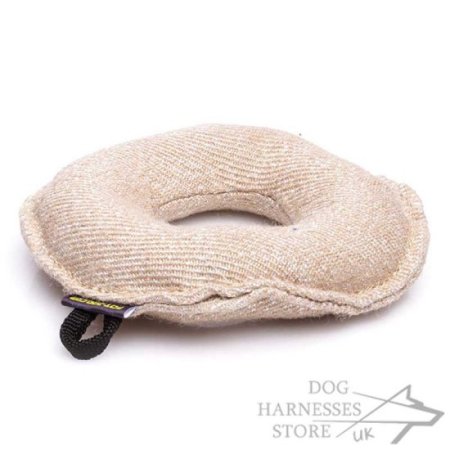 Jute Bite Tug of Bagel Shape for Young Dog Training