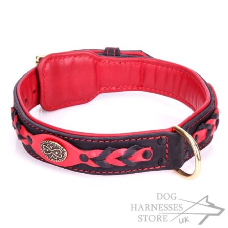 Bullmastiff Dog Collar of Unique Design "Heavy Fire"