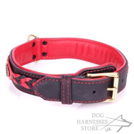 Bullmastiff Dog Collar of Unique Design "Heavy Fire"