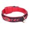 Handmade Designer Dog Collar "Heavy Fire" of Nappa Lined Leather
