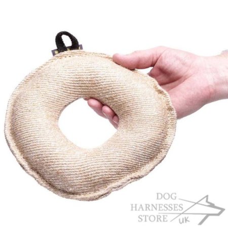 Jute Bite Tug of Bagel Shape for Young Dog Training